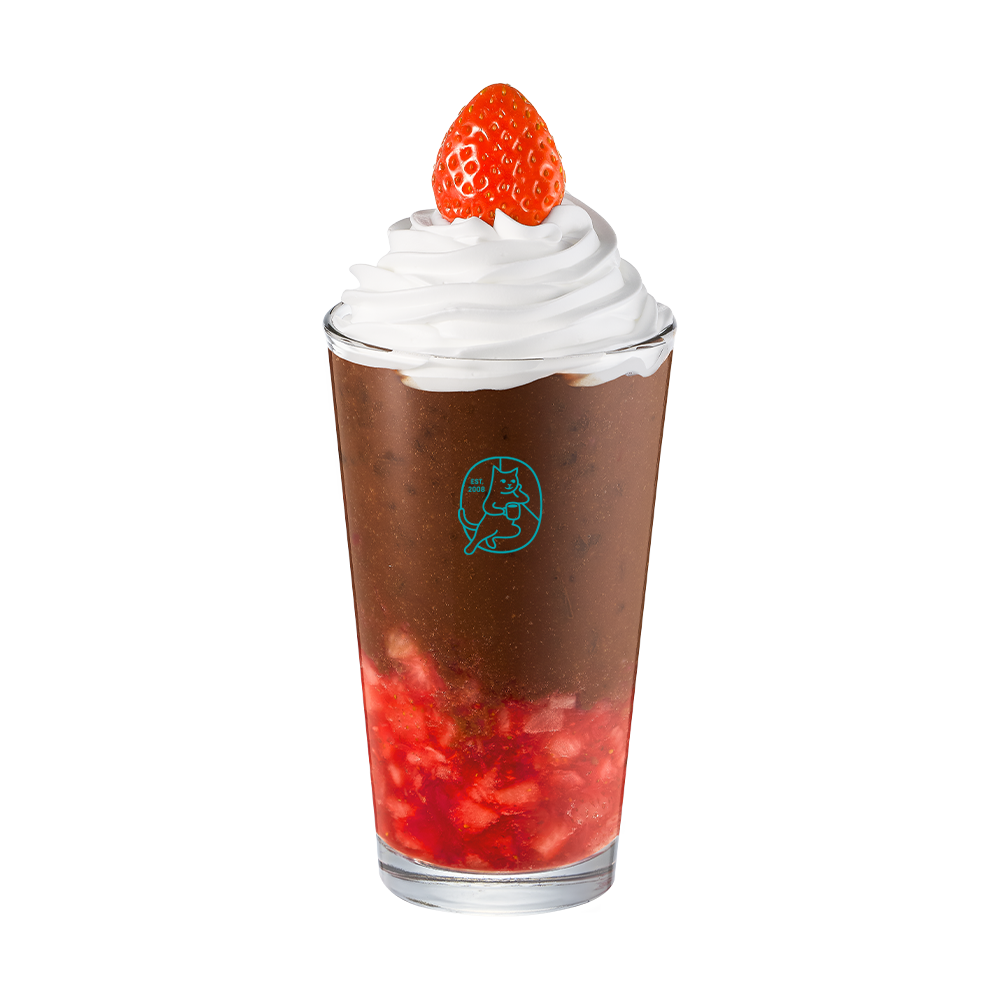 딸기 초코칩 프라페노